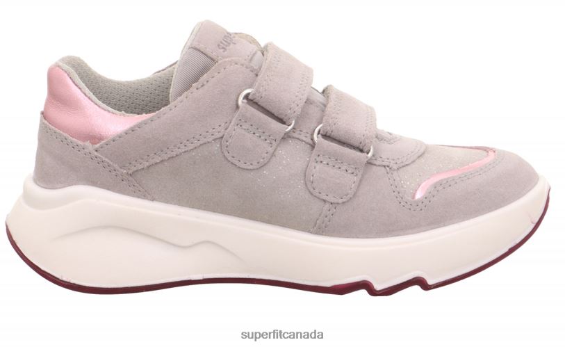 Superfit MELODY - Sneakers low with Velcro Fastener Light Grey/Pink Low Sneakers24FTT776