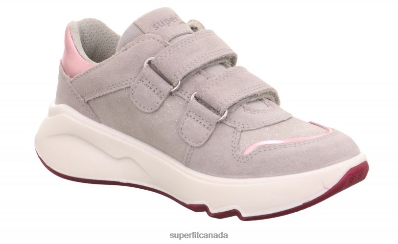 Superfit MELODY - Sneakers low with Velcro Fastener Light Grey/Pink Low Sneakers24FTT776