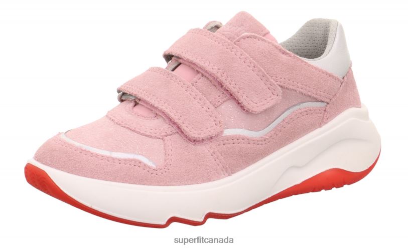 Superfit MELODY - Sneakers low with Velcro Fastener Pink/Light grey Low Sneakers24FTT814