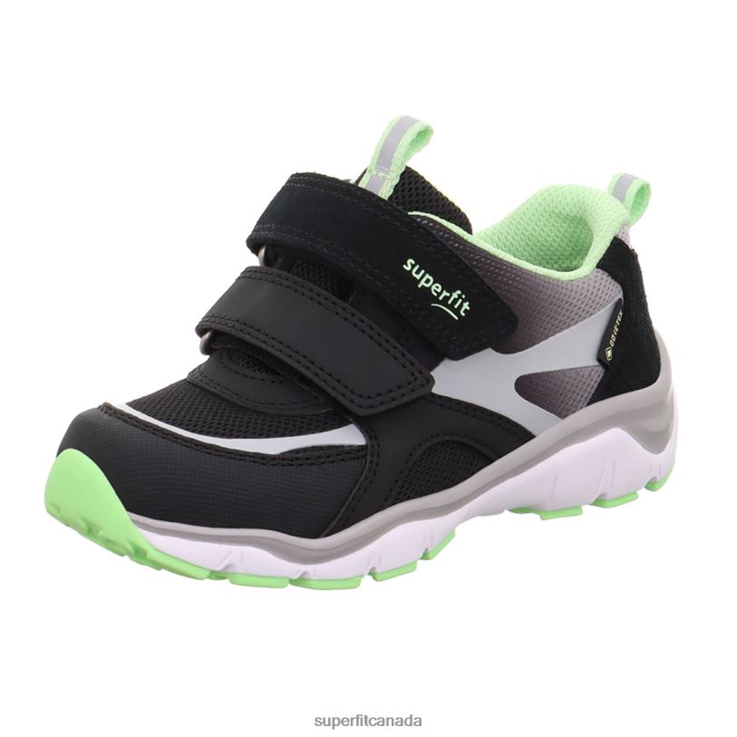 Superfit SPORT5 - Sneakers low with Velcro Fastener Black/Light Green Low Sneakers24FTT794