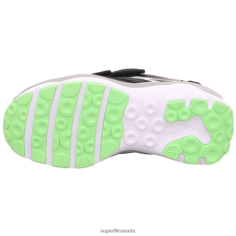 Superfit SPORT5 - Sneakers low with Velcro Fastener Black/Light Green Low Sneakers24FTT794