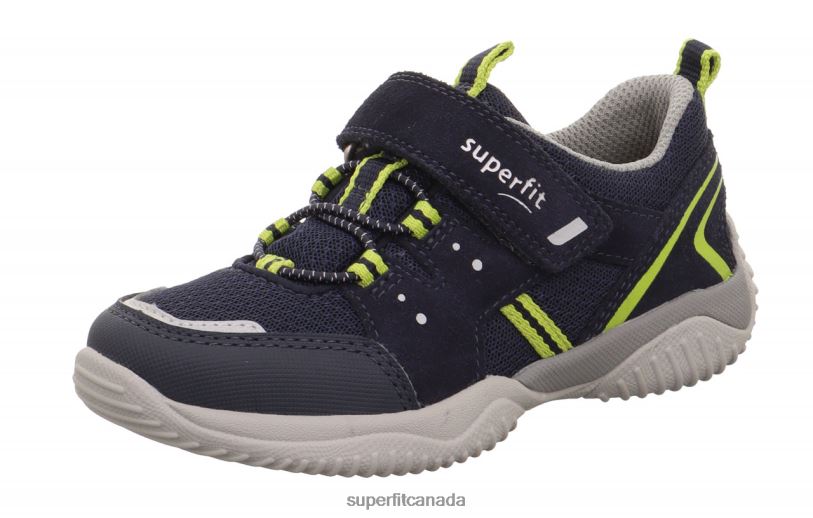 Superfit STORM - Sneakers low with Velcro Fastener Blue/Light Green Low Sneakers24FTT796