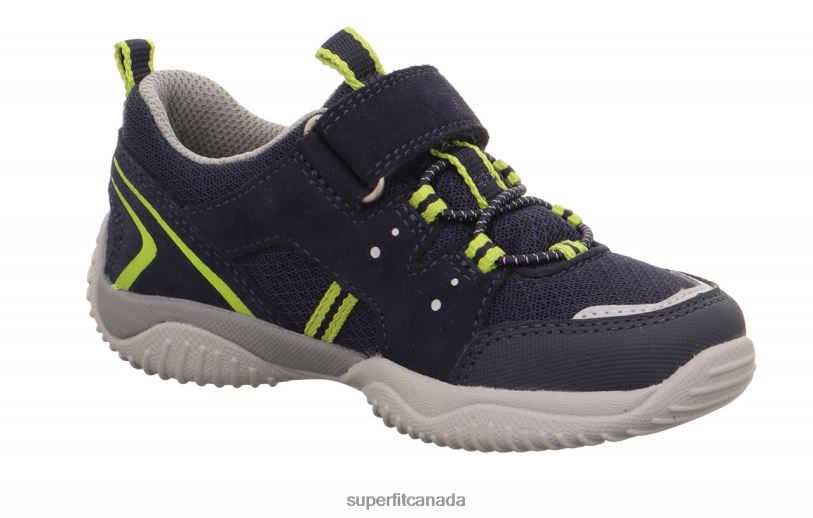 Superfit STORM - Sneakers low with Velcro Fastener Blue/Light Green Low Sneakers24FTT796