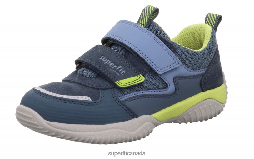 Superfit STORM - Sneakers low with Velcro Fastener Blue/Light Green Low Sneakers24FTT834