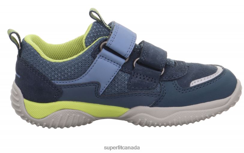 Superfit STORM - Sneakers low with Velcro Fastener Blue/Light Green Low Sneakers24FTT834