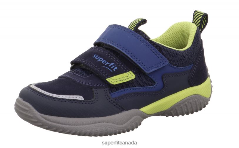 Superfit STORM - Sneakers low with Velcro Fastener Blue/Light Green Low Sneakers24FTT858