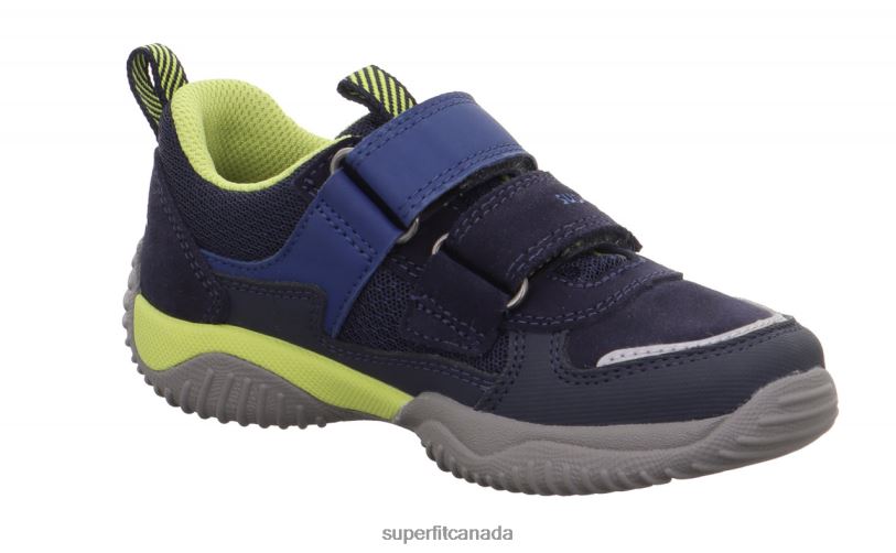Superfit STORM - Sneakers low with Velcro Fastener Blue/Light Green Low Sneakers24FTT858
