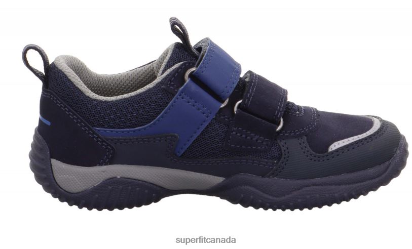 Superfit STORM - Sneakers low with Velcro Fastener Blue/Light grey Low Sneakers24FTT823