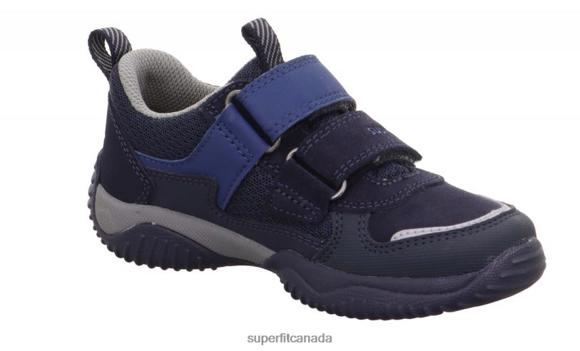 Superfit STORM - Sneakers low with Velcro Fastener Blue/Light grey Low Sneakers24FTT823