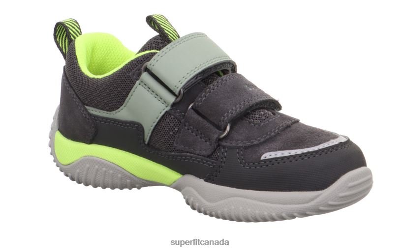 Superfit STORM - Sneakers low with Velcro Fastener Grey/Yellow Low Sneakers24FTT774