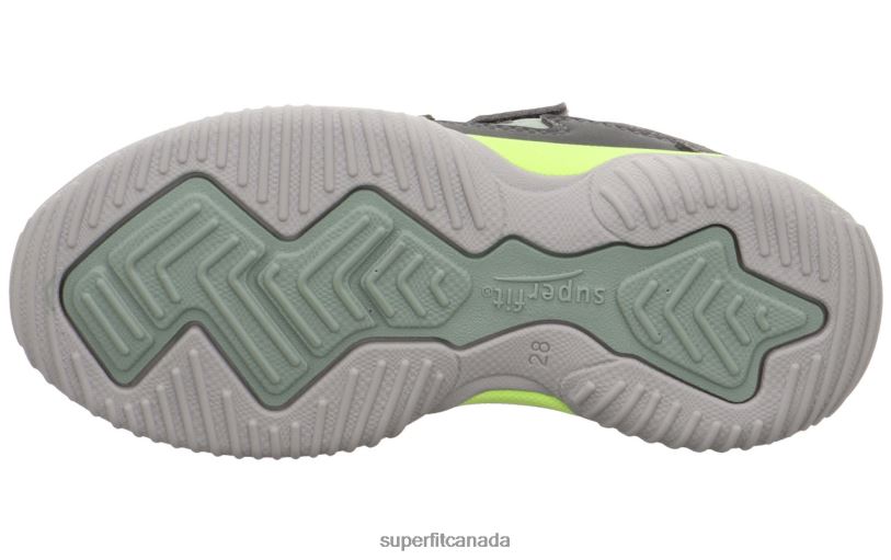 Superfit STORM - Sneakers low with Velcro Fastener Grey/Yellow Low Sneakers24FTT774