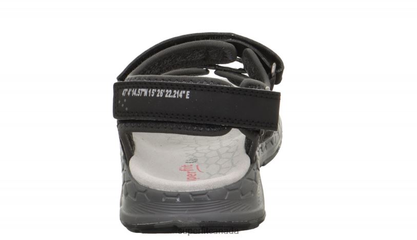 Superfit CRISS CROSS - Sandal with Velcro Fastener Black/Light grey Sandals24FTT623