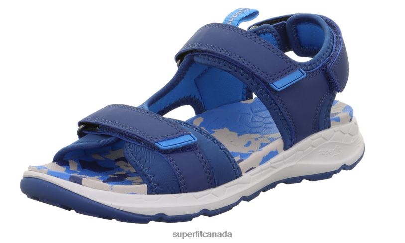 Superfit CRISS CROSS - Sandal with Velcro Fastener Blue Sandals24FTT627