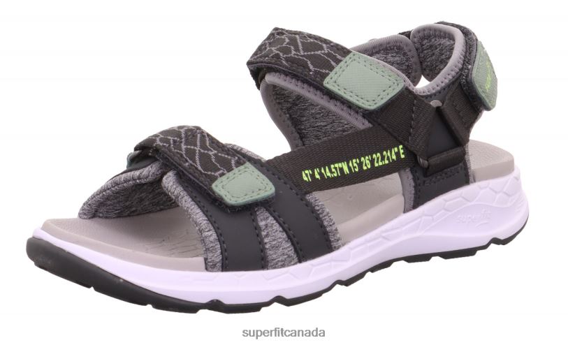 Superfit CRISS CROSS - Sandal with Velcro Fastener Grey Sandals24FTT679