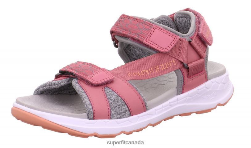 Superfit CRISS CROSS - Sandal with Velcro Fastener Pink/Orange Sandals24FTT635