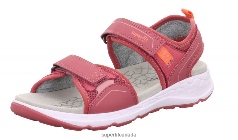 Superfit CRISS CROSS - Sandal with Velcro Fastener Pink/Orange Sandals24FTT648