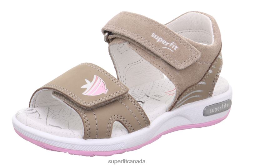 Superfit EMILY - Sandal with Velcro Fastener Beige/Pink Sandals24FTT651