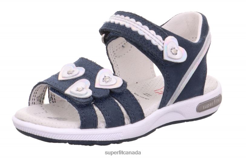 Superfit EMILY - Sandal with Velcro Fastener Blue/Silver Sandals24FTT662
