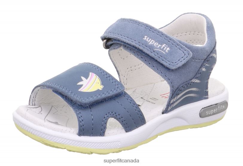 Superfit EMILY - Sandal with Velcro Fastener Blue/Yellow Sandals24FTT666