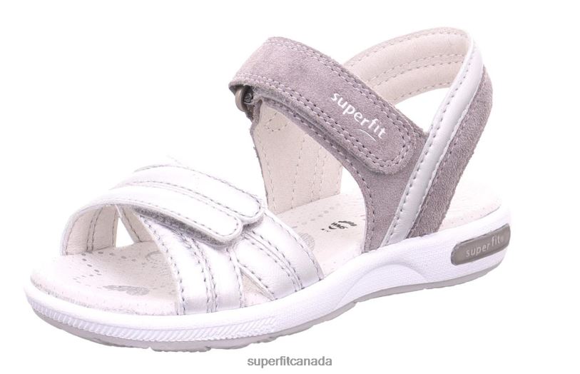 Superfit EMILY - Sandal with Velcro Fastener Silver/Light grey Sandals24FTT689