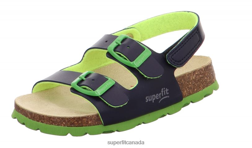 Superfit FUSSBETTPANTOFFEL - Sandal with Buckle Blue/Green Sandals24FTT587
