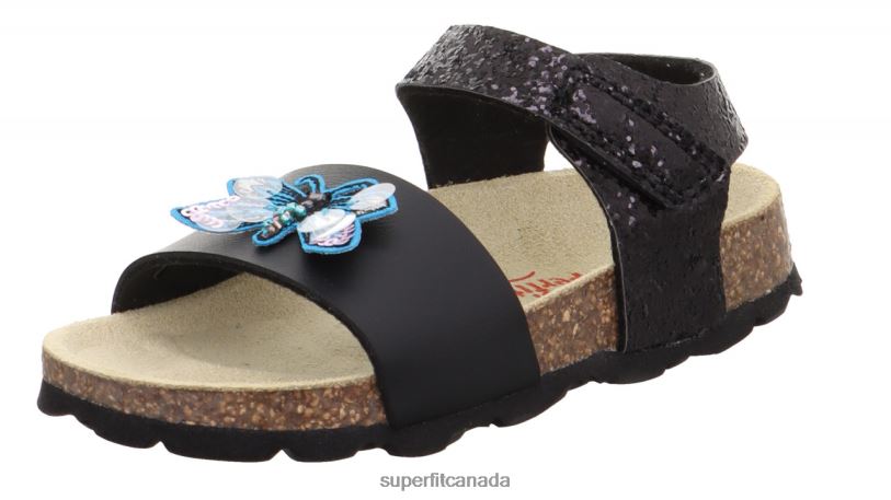 Superfit FUSSBETTPANTOFFEL - Sandal with Velcro Fastener Black Sandals24FTT551