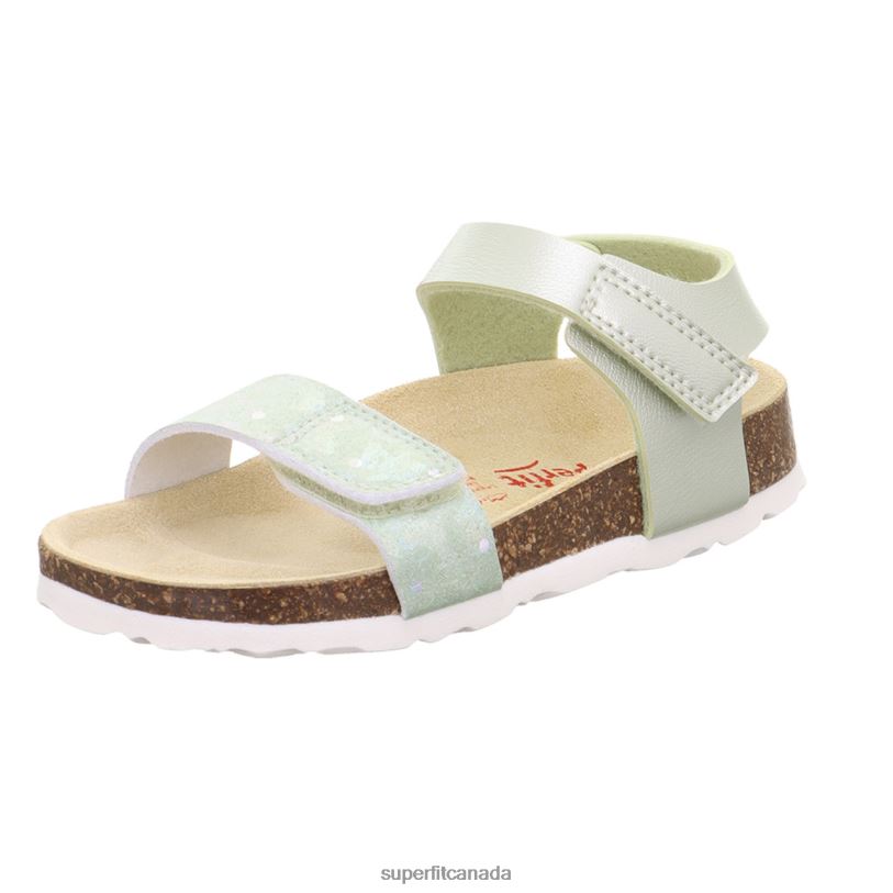 Superfit FUSSBETTPANTOFFEL - Sandal with Velcro Fastener Green Sandals24FTT548