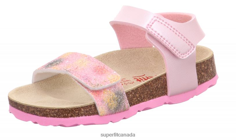 Superfit FUSSBETTPANTOFFEL - Sandal with Velcro Fastener Pink/Multi Coloure Sandals24FTT570