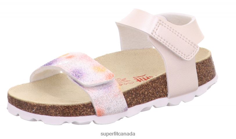 Superfit FUSSBETTPANTOFFEL - Sandal with Velcro Fastener White/Multicoloured Sandals24FTT585