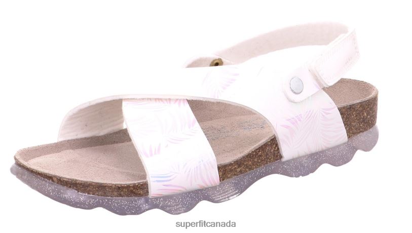 Superfit JELLIES - Sandal with Velcro Fastener White/Silver Sandals24FTT603