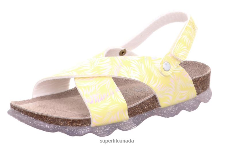 Superfit JELLIES - Sandal with Velcro Fastener Yellow/Silver Sandals24FTT604