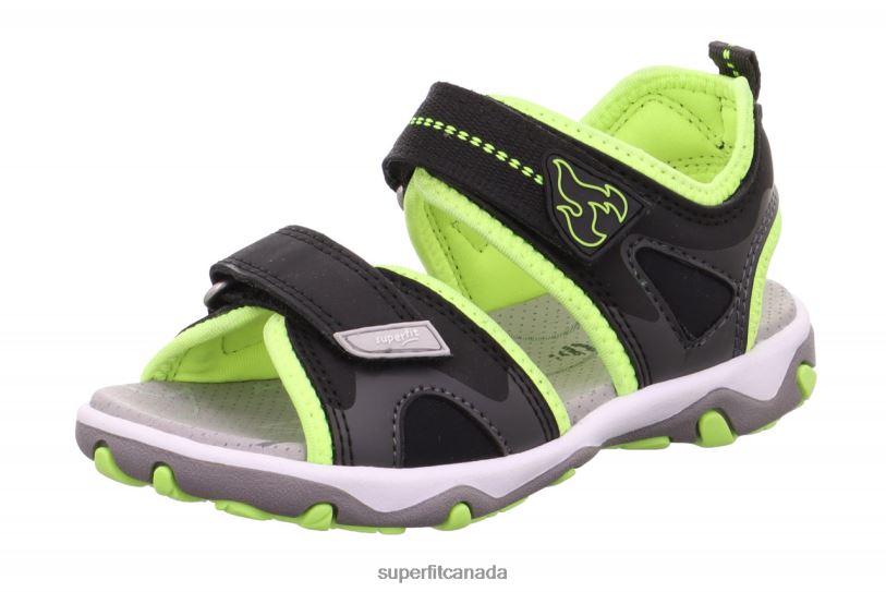 Superfit MIKE 3.0 - Sandal with Velcro Fastener Black/Yellow Sandals24FTT658
