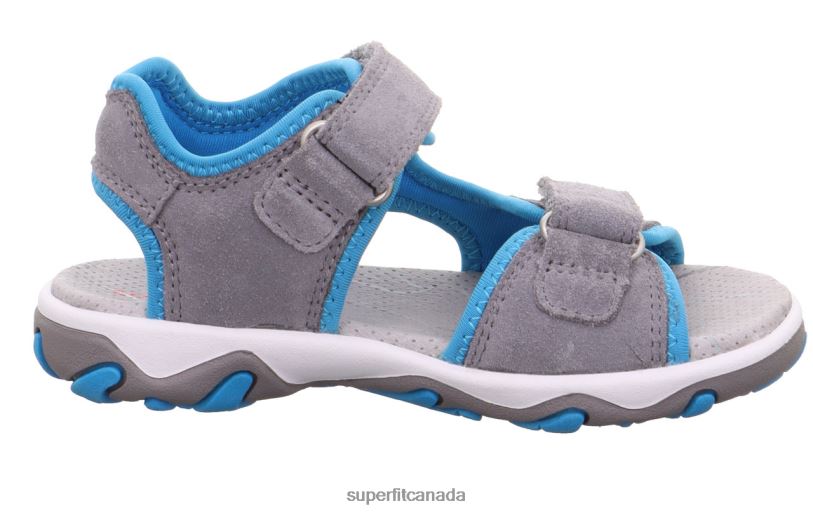 Superfit MIKE 3.0 - Sandal with Velcro Fastener Light Grey/Turquoise Sandals24FTT636