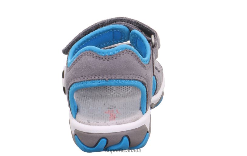 Superfit MIKE 3.0 - Sandal with Velcro Fastener Light Grey/Turquoise Sandals24FTT636