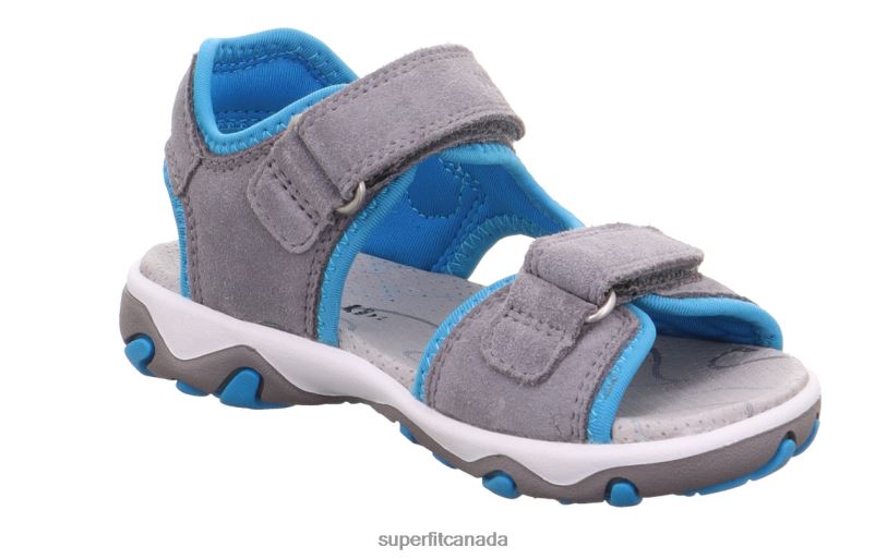 Superfit MIKE 3.0 - Sandal with Velcro Fastener Light Grey/Turquoise Sandals24FTT636