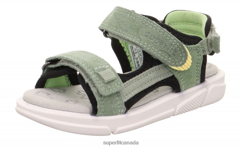 Superfit PIXIE - Sandal with Velcro Fastener Light Green/Black Sandals24FTT676