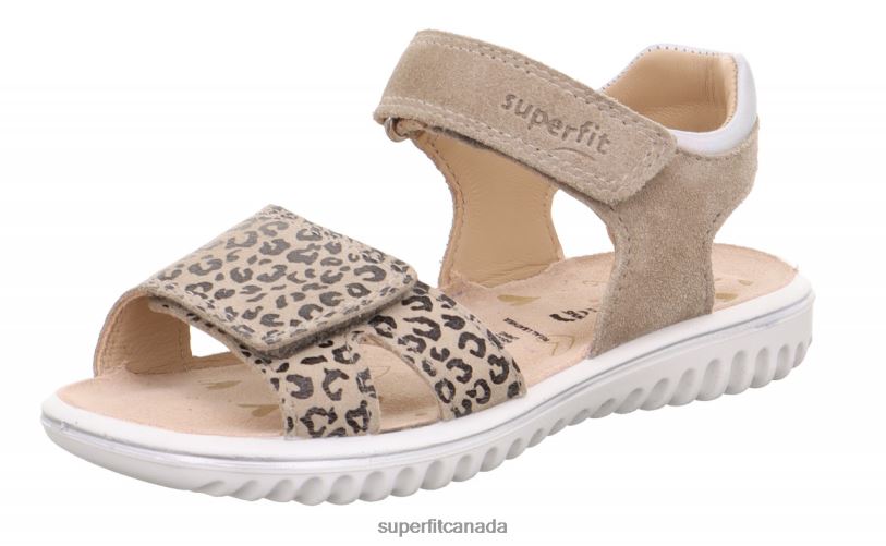 Superfit SPARKLE - Sandal with Velcro Fastener Beige Sandals24FTT642