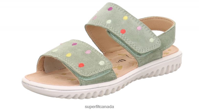 Superfit SPARKLE - Sandal with Velcro Fastener Light Green Sandals24FTT643