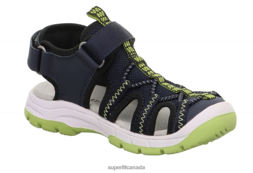 Superfit TORNADO LIGHT - Sandal with Velcro Fastener Blue/Light Green Sandals24FTT668