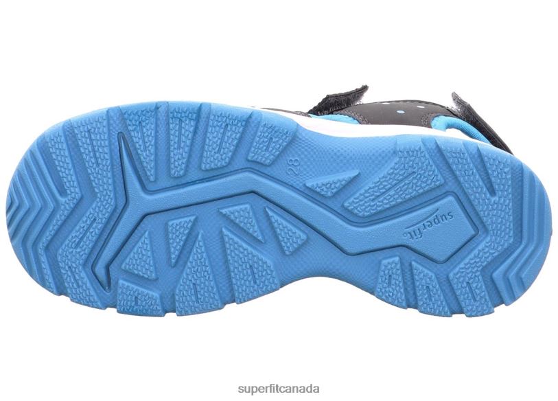 Superfit TORNADO LIGHT - Sandal with Velcro Fastener Grey/Light Blue Sandals24FTT624