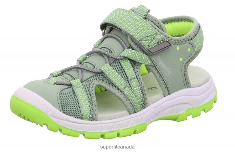 Superfit TORNADO LIGHT - Sandal with Velcro Fastener Light Green/Yellow Sandals24FTT687