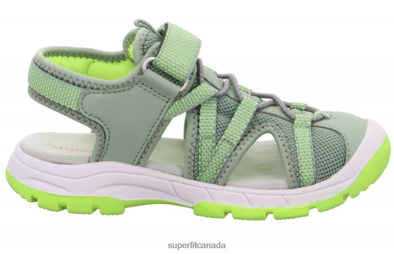 Superfit TORNADO LIGHT - Sandal with Velcro Fastener Light Green/Yellow Sandals24FTT687