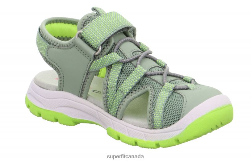Superfit TORNADO LIGHT - Sandal with Velcro Fastener Light Green/Yellow Sandals24FTT687