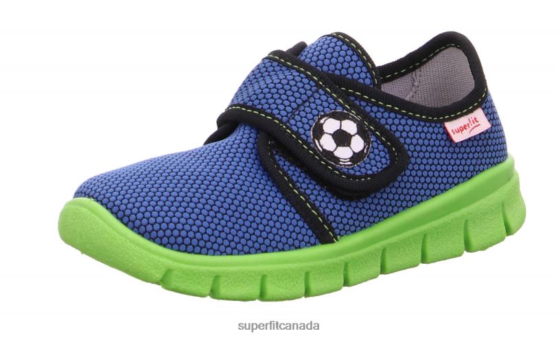 Superfit BOBBY - Slipper with Velcro Fastener Blue/Green Slippers24FTT576