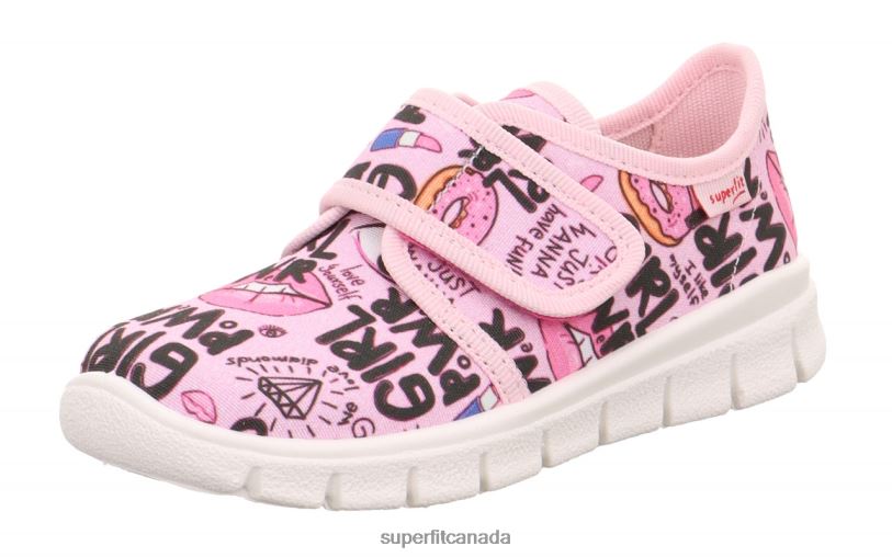 Superfit BOBBY - Slipper with Velcro Fastener Pink/Multi Coloure Slippers24FTT563