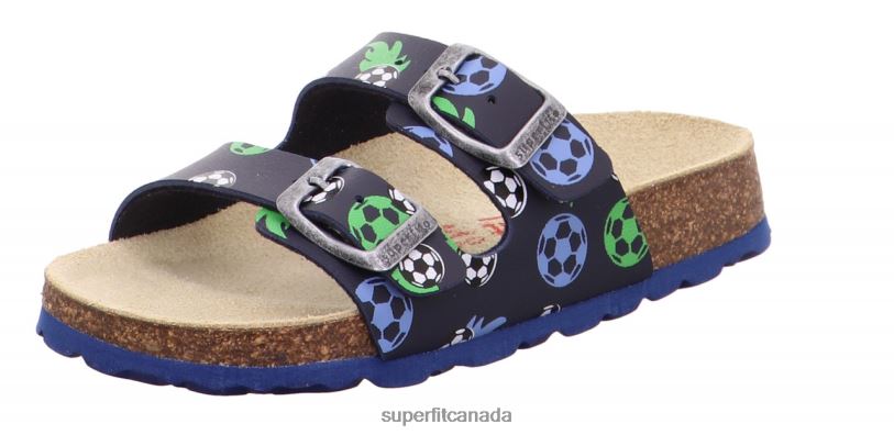 Superfit FUSSBETTPANTOFFEL - Slipper with Buckle Blue/Green Slippers24FTT577