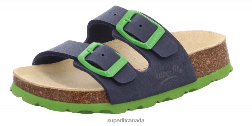 Superfit FUSSBETTPANTOFFEL - Slipper with Buckle Blue/Green Slippers24FTT579