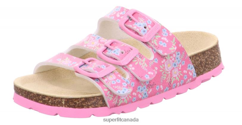 Superfit FUSSBETTPANTOFFEL - Slipper with Buckle Pink/Multi Coloure Slippers24FTT598
